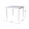International Concepts Square Solid Wood Top Table, Dining Height, White, 36 W, 36 L, 30 in H, Wood, White K08-3636-30S - alternate 3